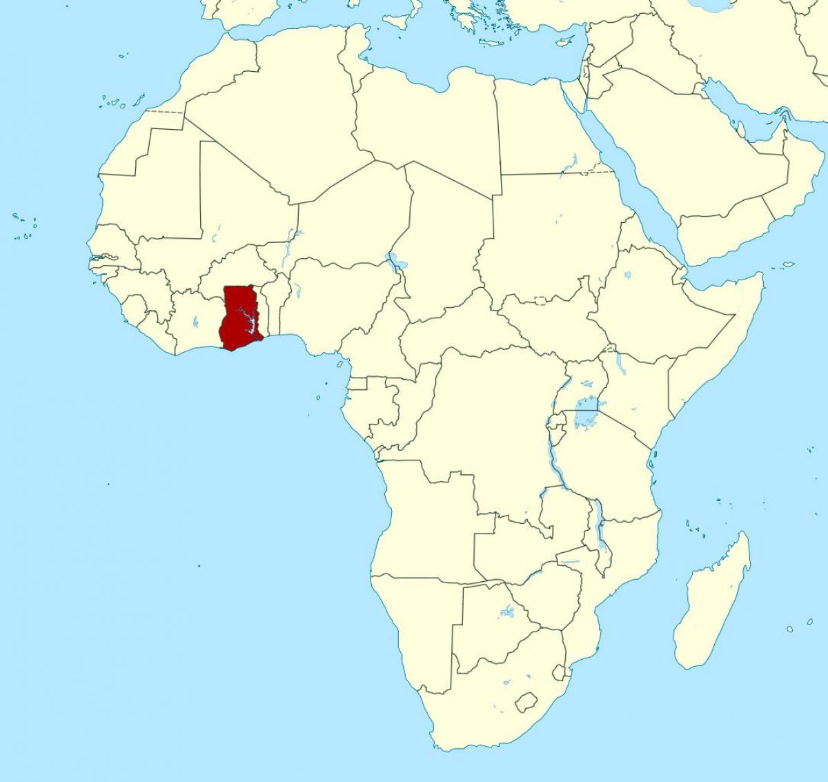 mapa afrika ghana erakutsiz