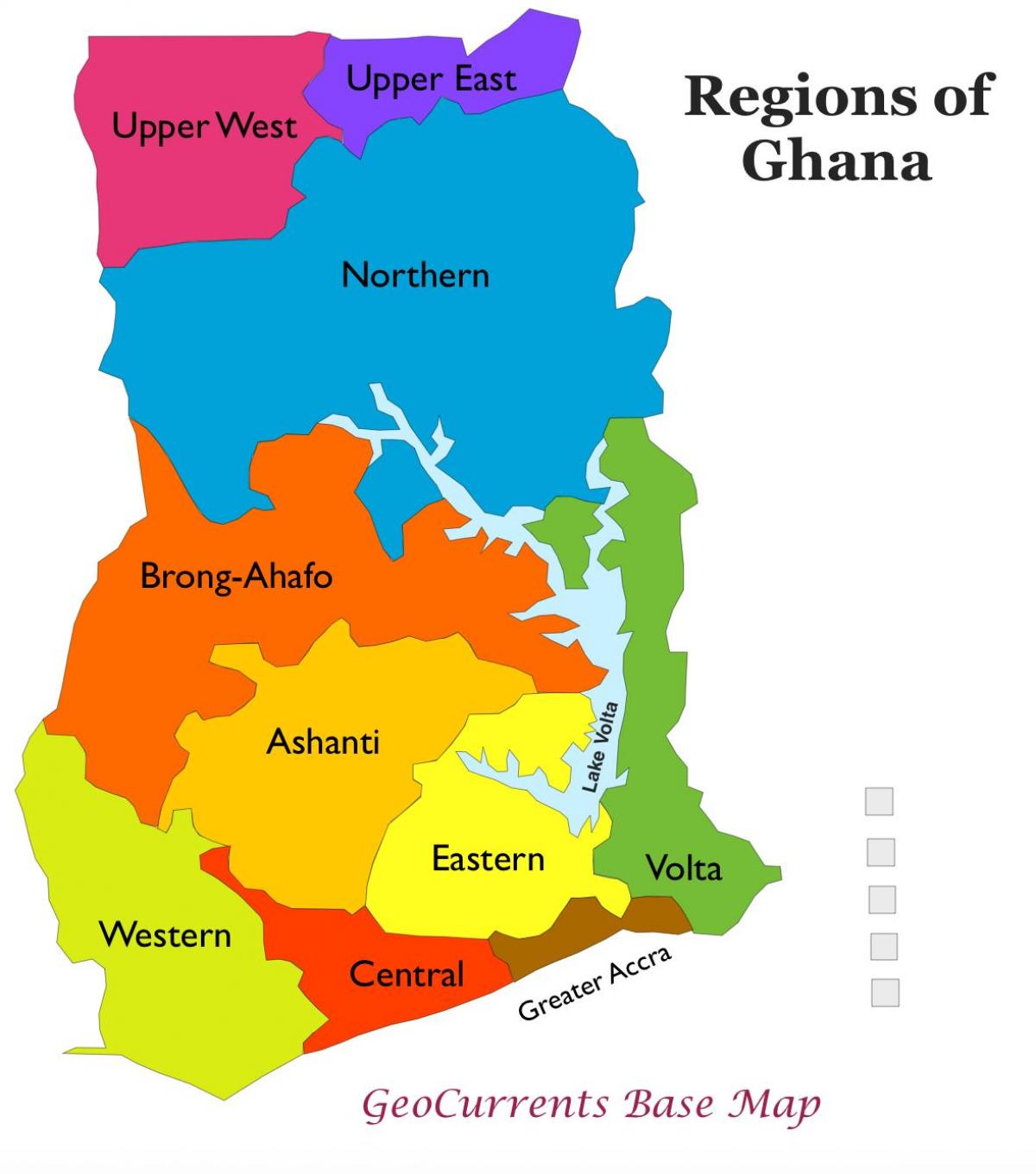 mapa ghana erakutsiz eskualde