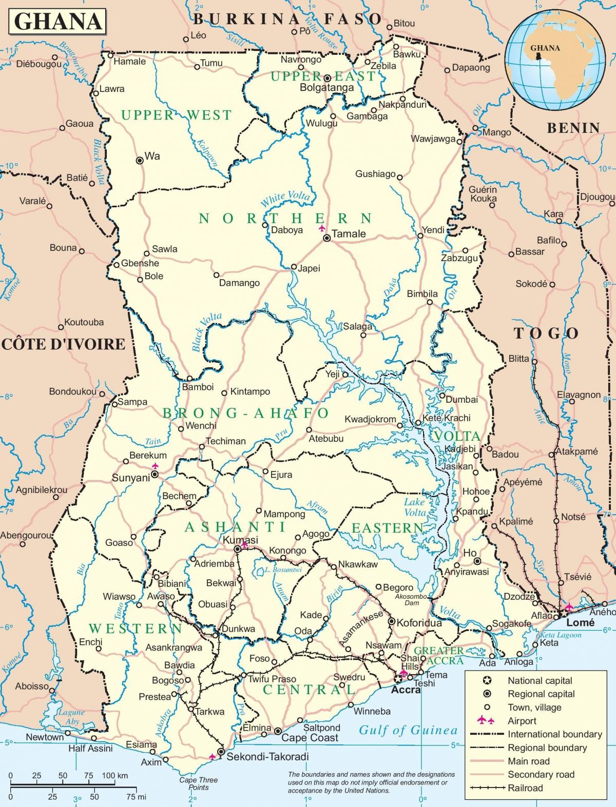mapa bat ghana