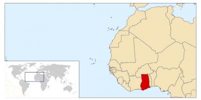 Ghana kokapena munduko mapa
