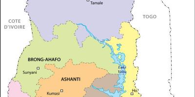 Mapa politiko ghana